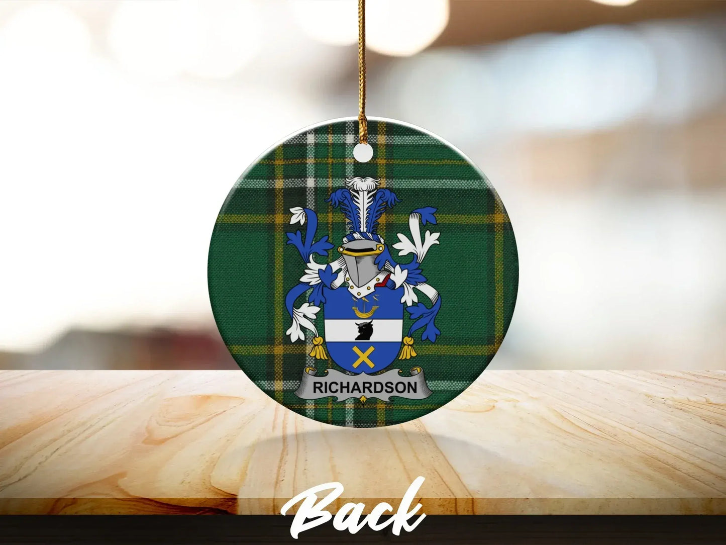 Family Crest Personalized Christmas Ornament product type