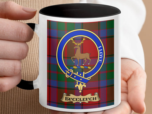 Scottish Clan Crest Tartan with Deer Design Mug - Living Stone Gifts