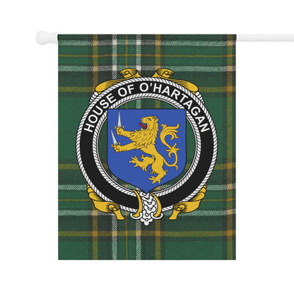House of O'Hartagan Plaid Lion Crest Flag Decor