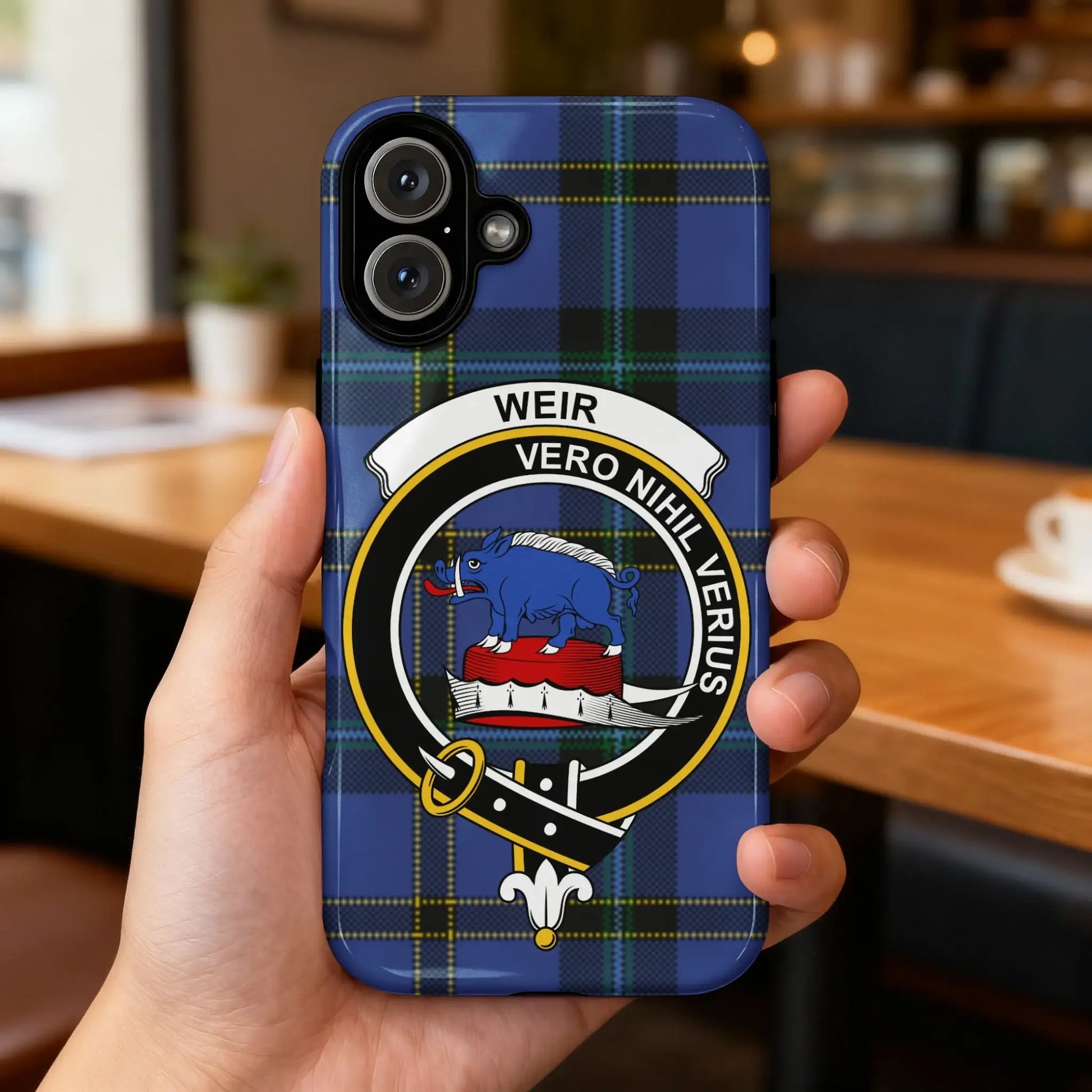 Weir Vero Nihil Verius Tartan Pattern Phone Case