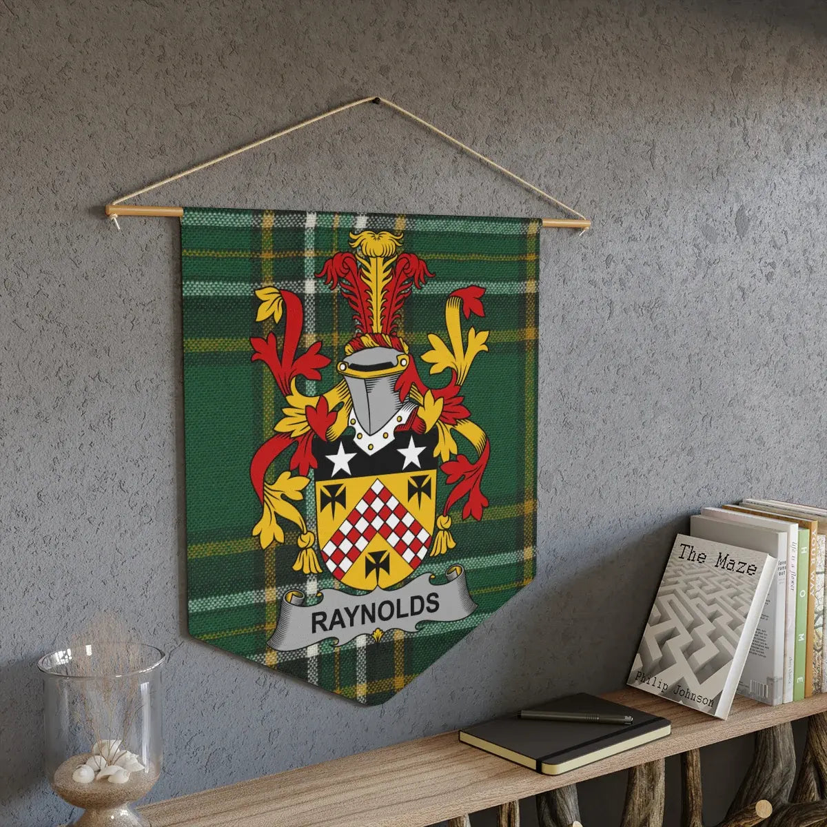 Family Crest Wall Hanging with Raynolds Coat of Arms product