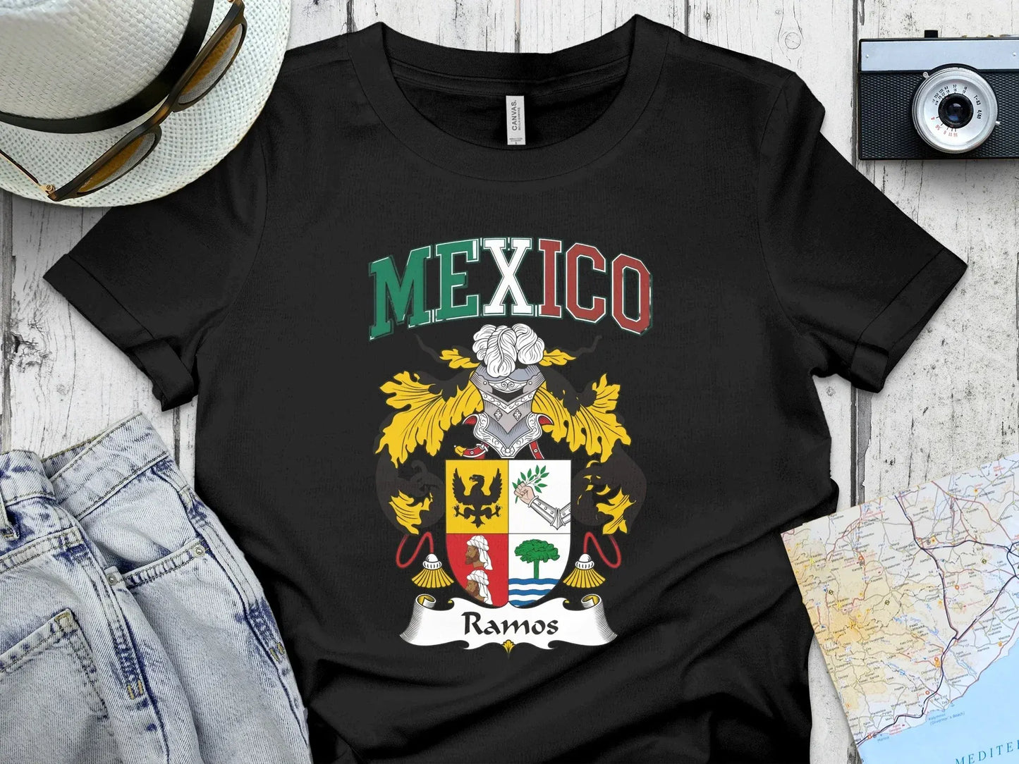 Vintage Mexico Coat of Arms Custom Ramos Design Shirt product