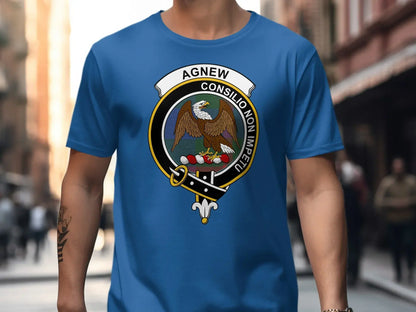 Agnew Clan Crest Tartan Eagle Emblem T-Shirt Sweatshirt - Celtic Ancestry Gifts