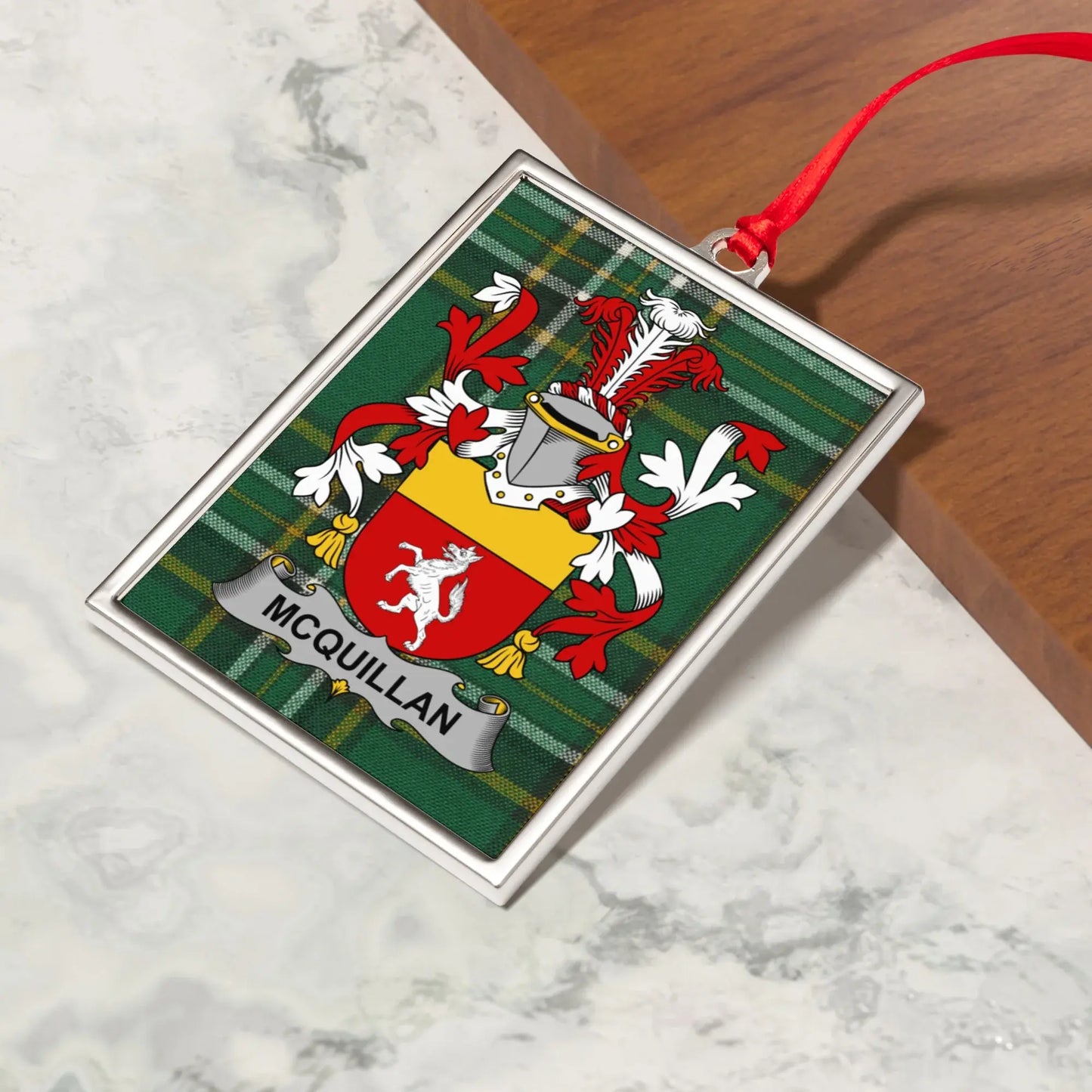 McQuillan Family Crest Plaque with Customizable Name product