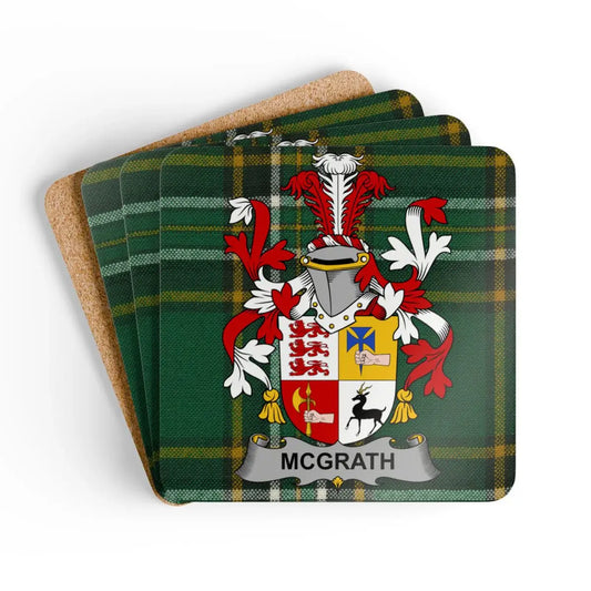 McGrath Family Crest Green Coasters Set Drink product type