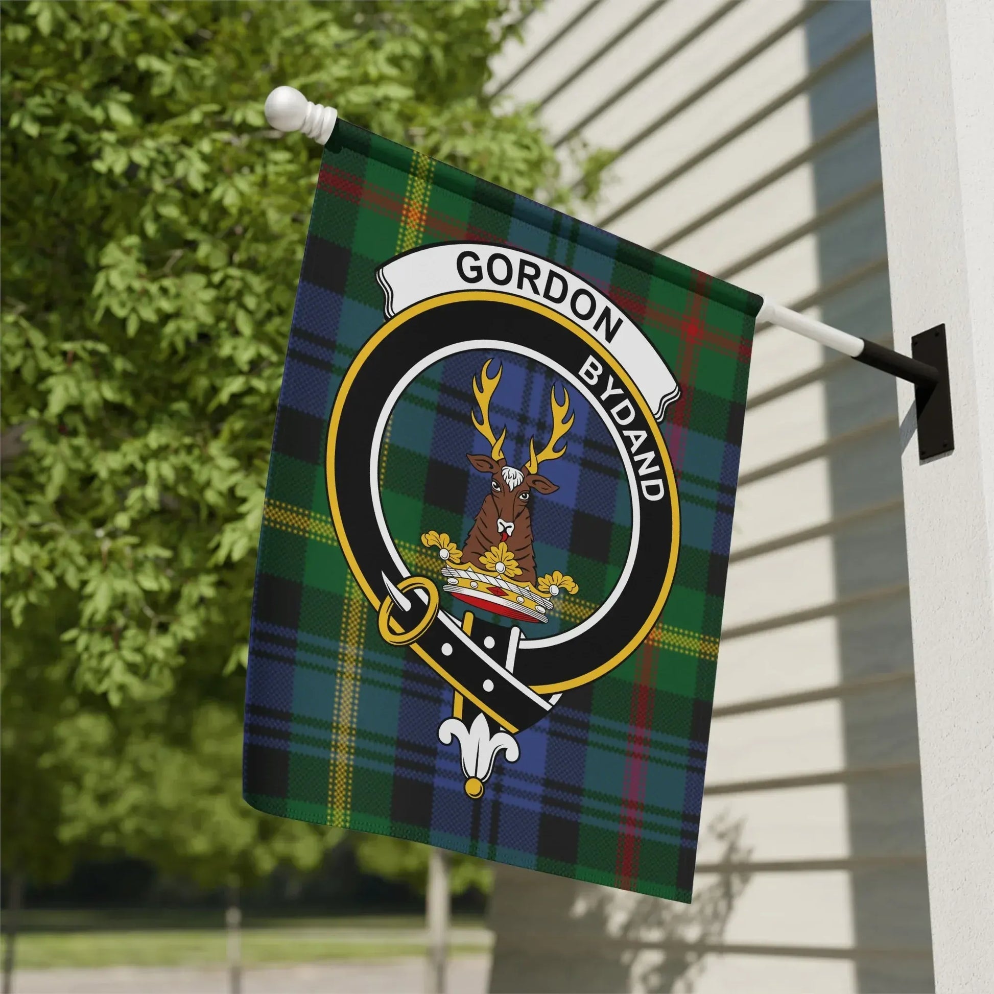 Gordon Deer Tartan House Flag product type