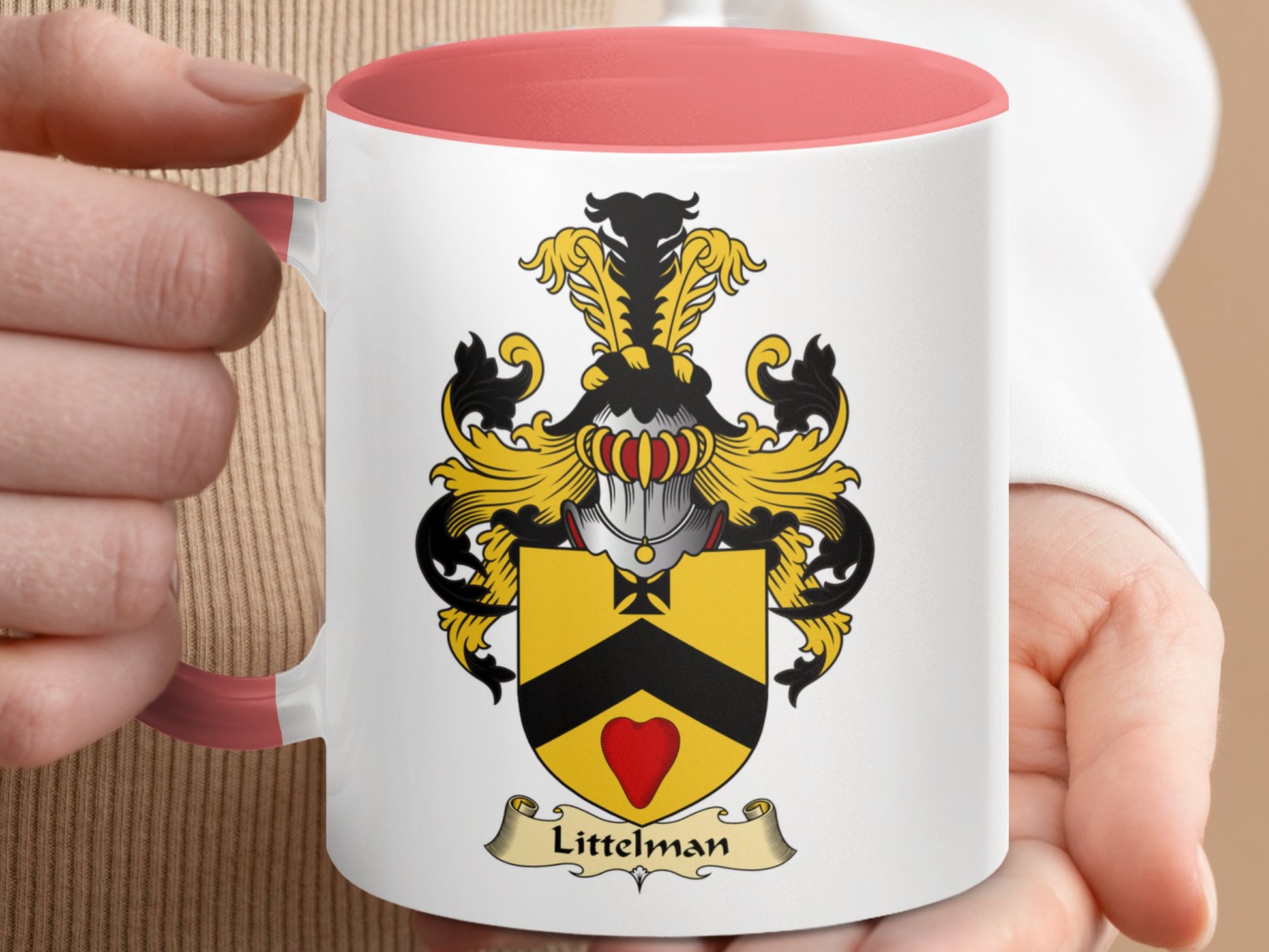 Clan Littleman Scottish Coat of Arms Emblem Mug - Living Stone Gifts