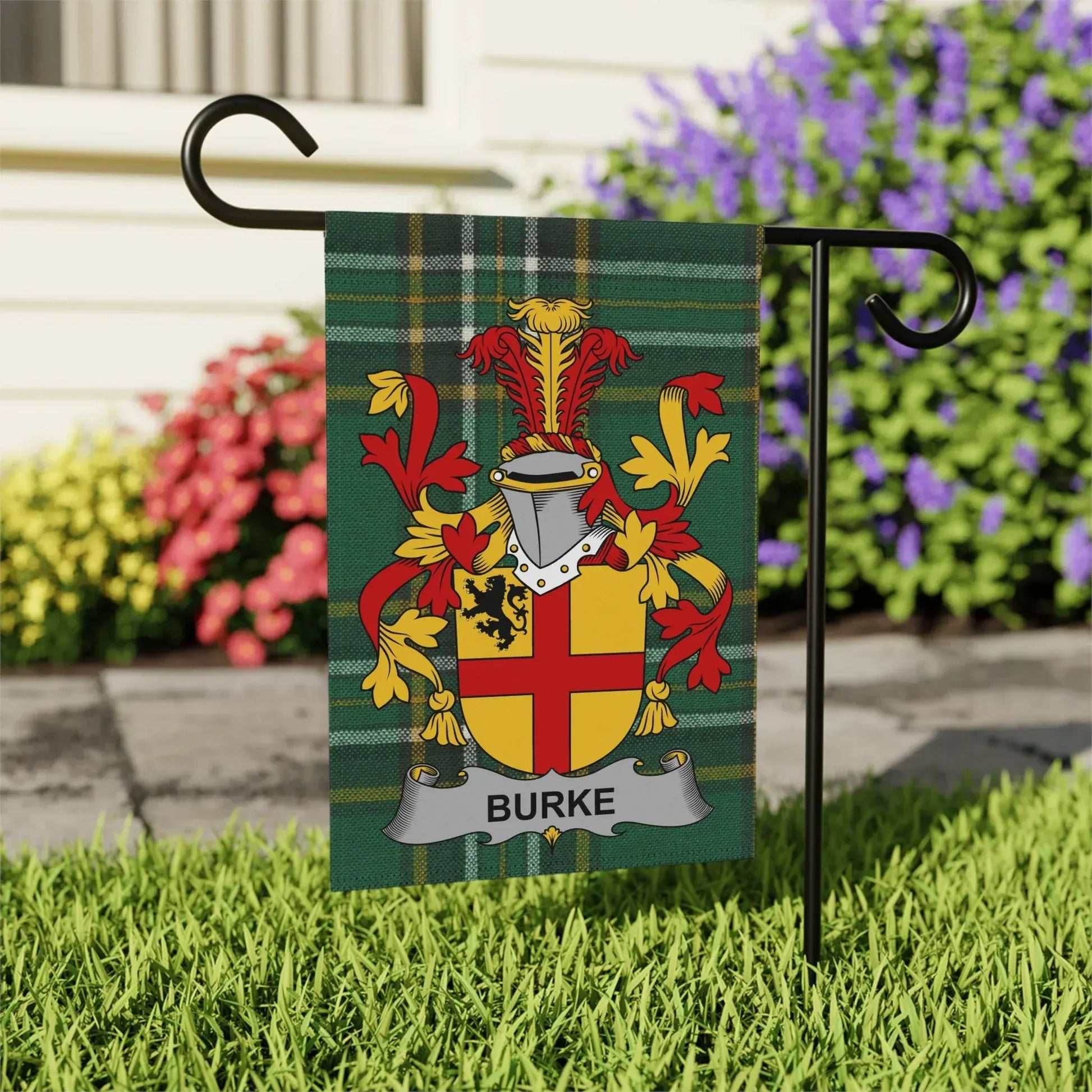 Custom Burke Family Crest Garden Flag product