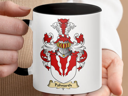 Scottish Clan Polwarth Family Coat of Arms Heritage Mug - Living Stone Gifts