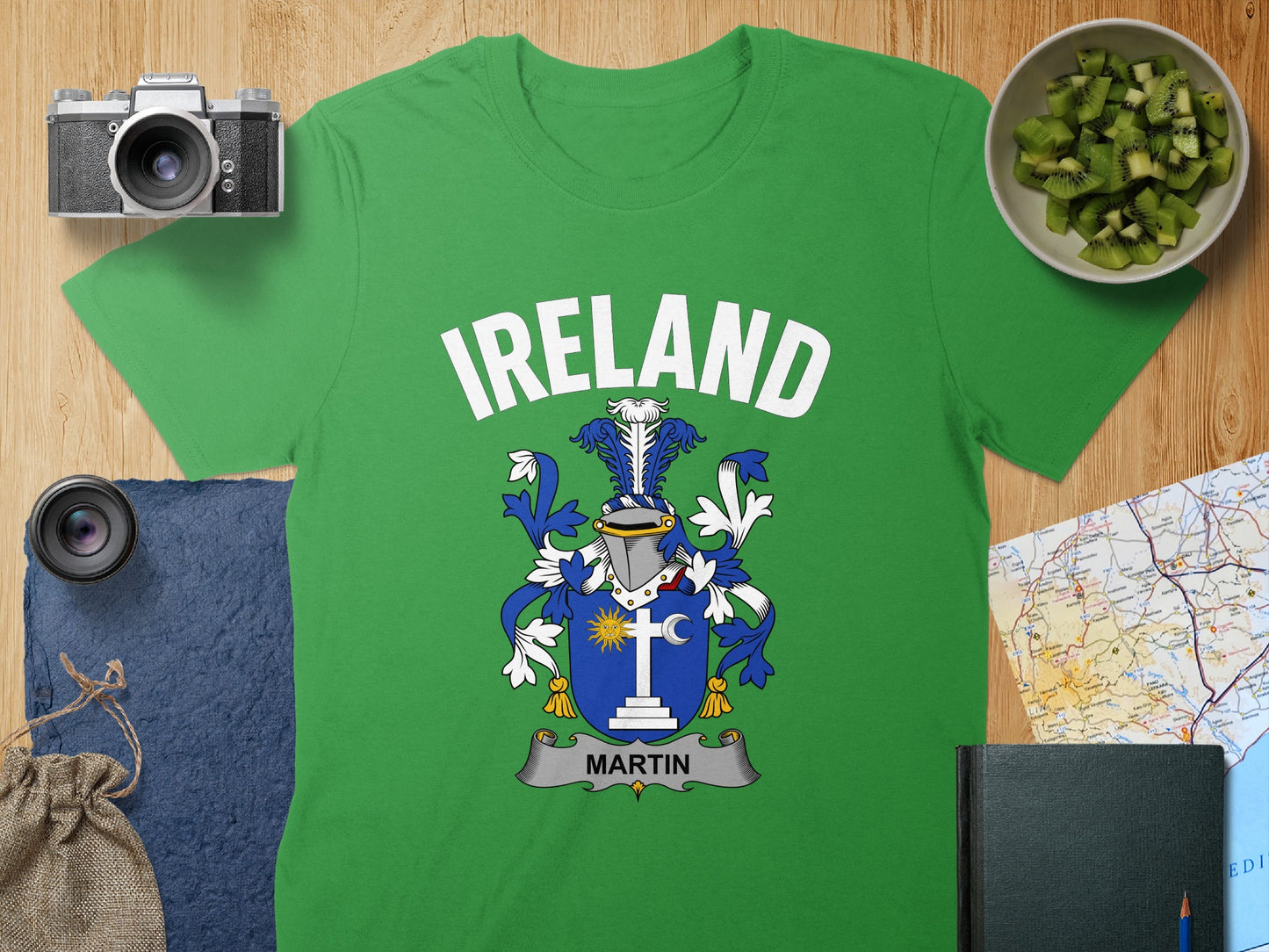 Ireland Martin Family Crest Graphic T-shirt