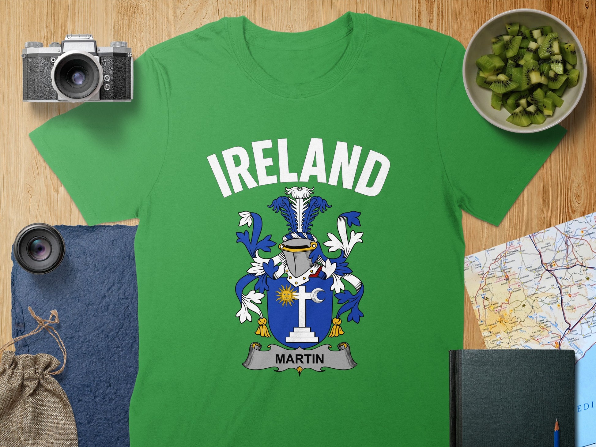 Ireland Martin Family Crest Graphic T-shirt