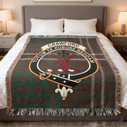 Crawford Clan Scottish Tartan Woven Blanket – 100% Cotton