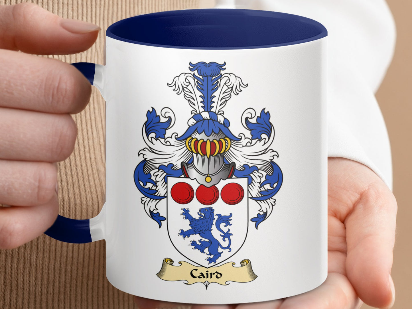 Caird Scottish Clan Emblem Accent Coffee Mug - Living Stone Gifts