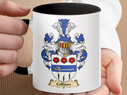 Collison Scottish Clan Coat of Arms Accent Coffee Mug - Living Stone Gifts