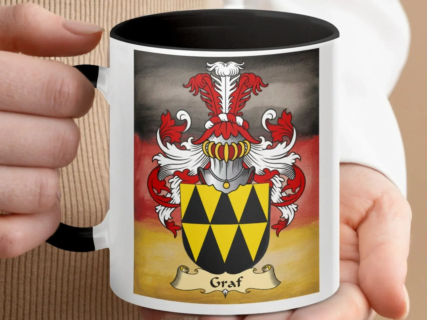 Graf Family Crest Coat of Arms Coffee Mug product type