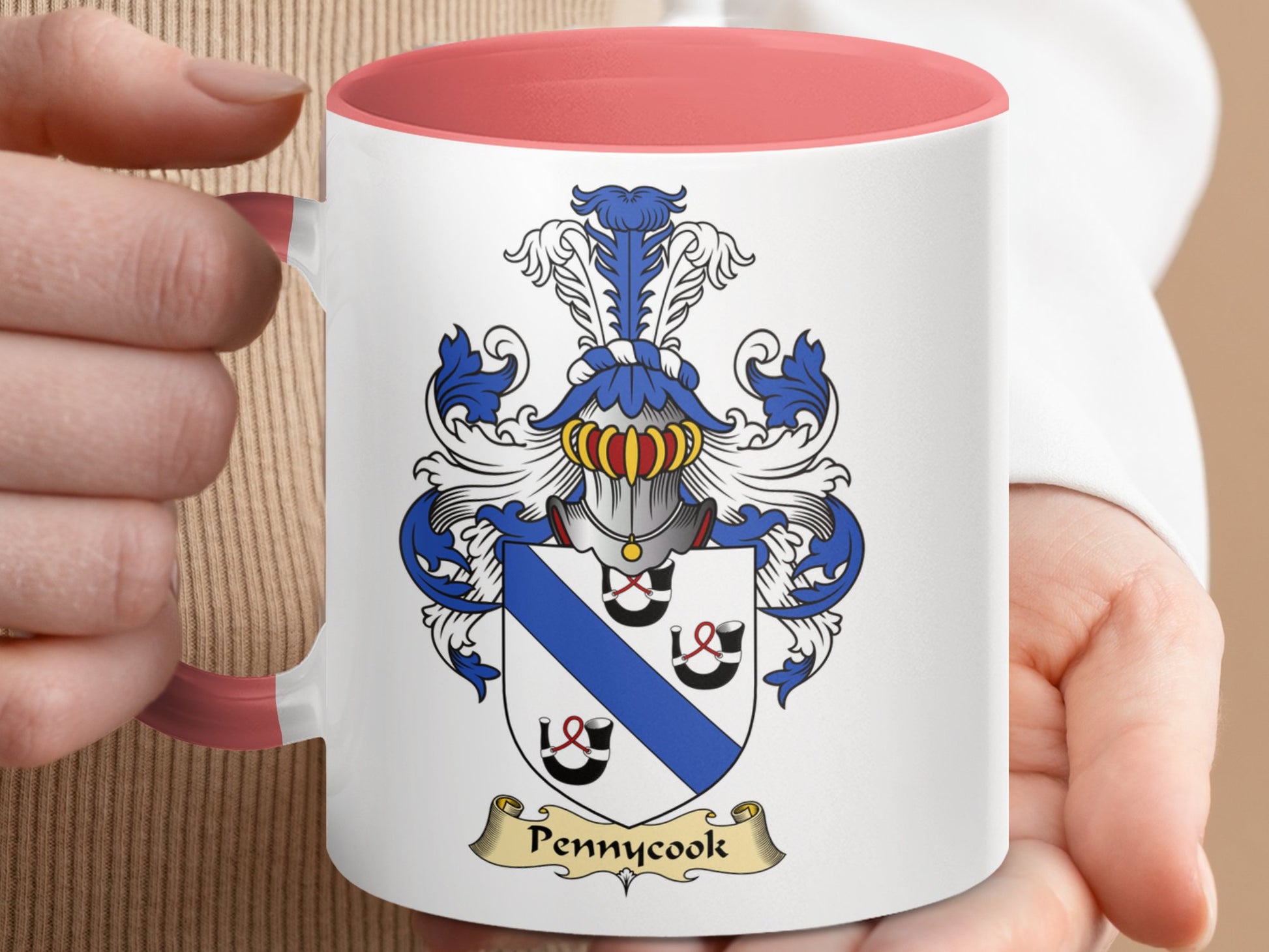 Scottish Clan Surname Pennycook Coat of Arms Mug - Living Stone Gifts