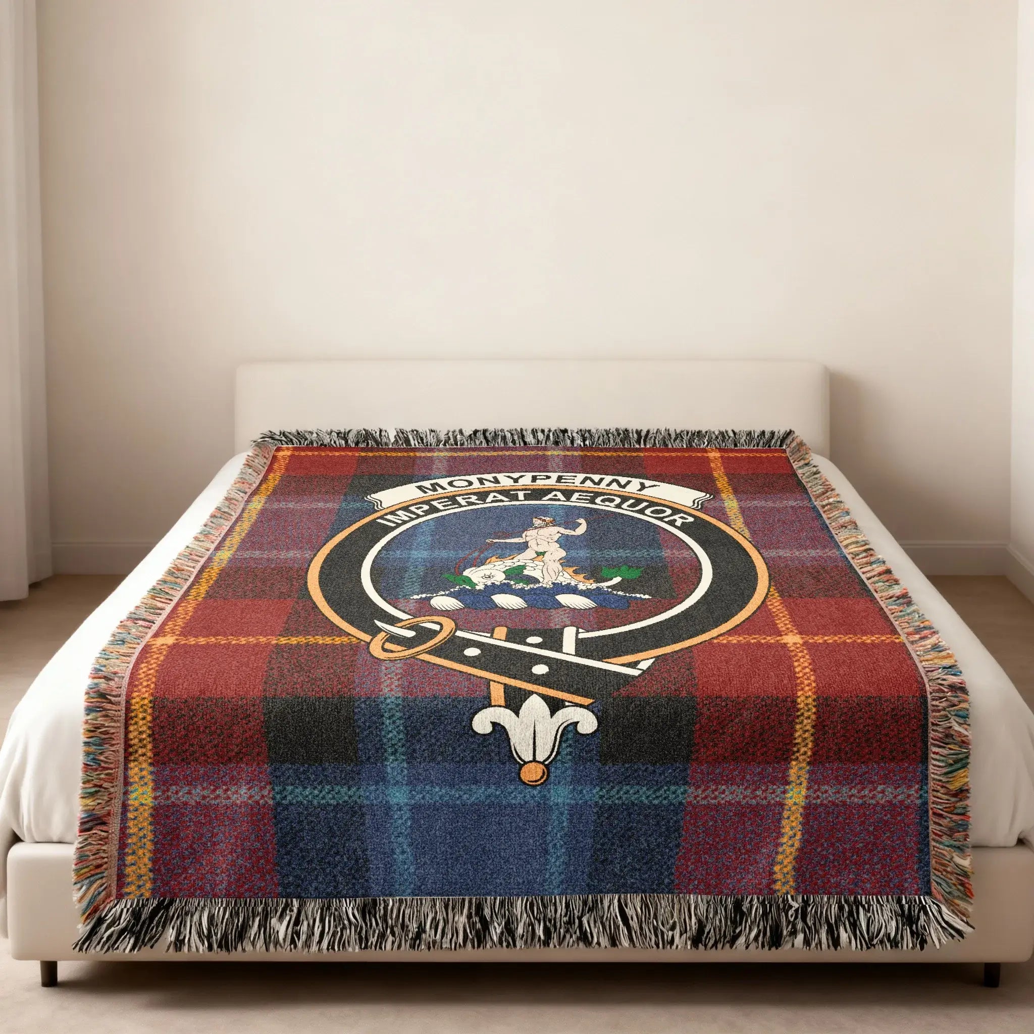 Moneypenny Imperat Aequor Plaid Woven Blanket