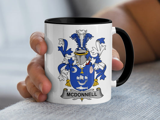 McDonnell Surname Traditional Irish Crest Mug - Living Stone Gifts