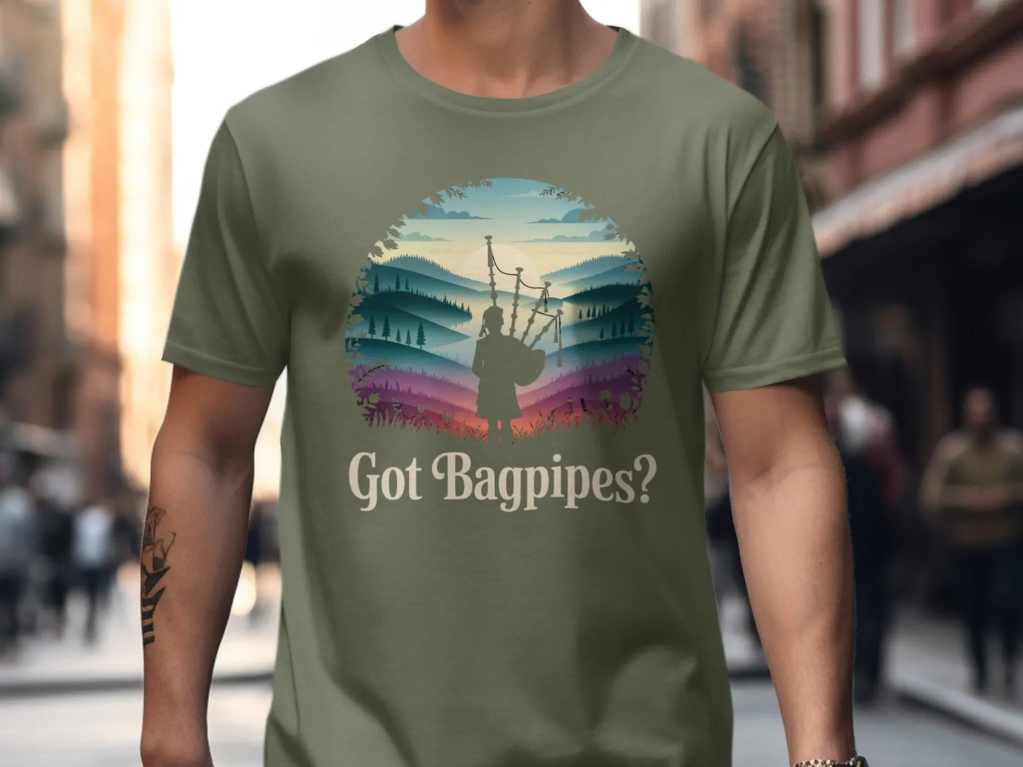 Got Bagpipes Scenic Design T-Shirt product