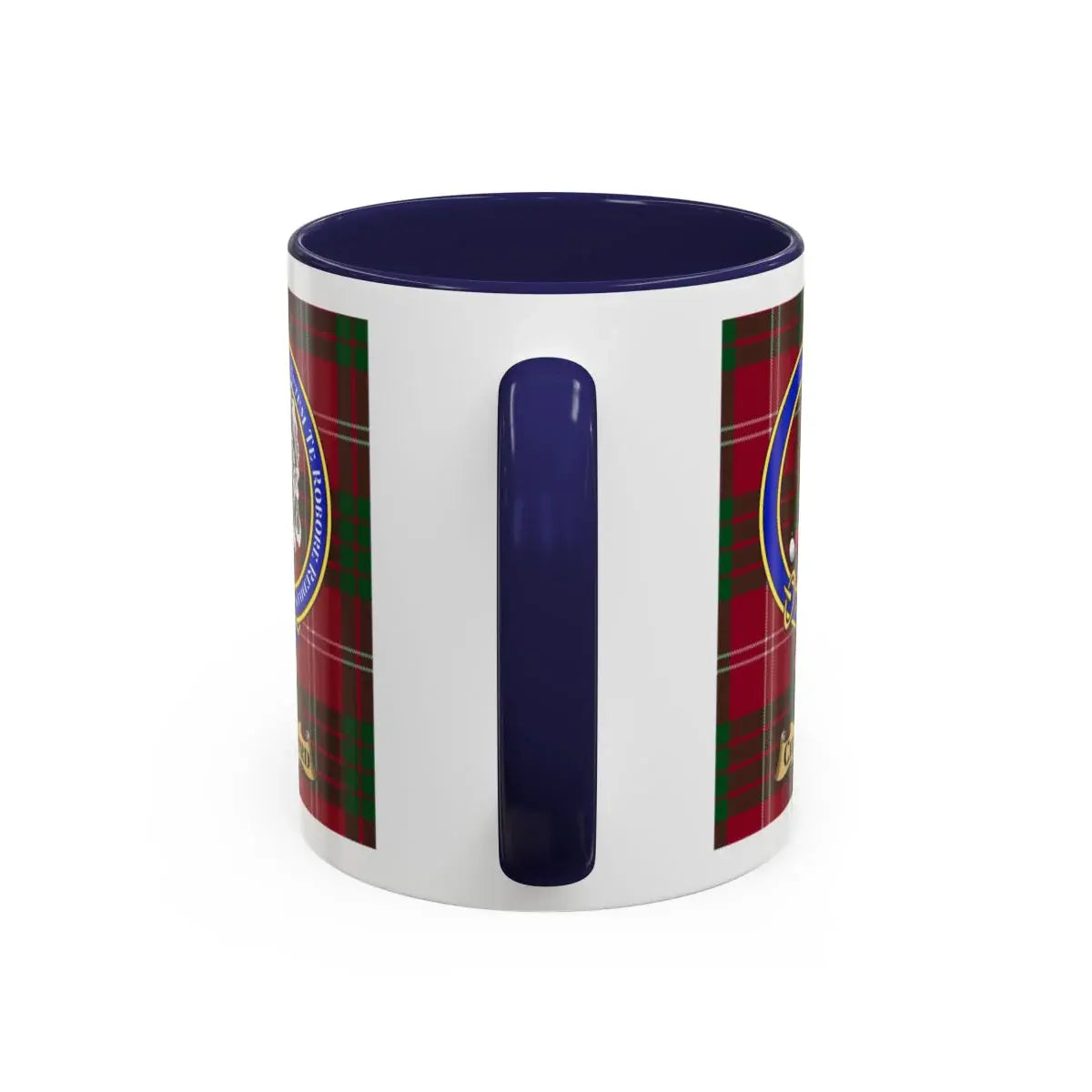 Clan Crest Blue Handle Ceramic Coffee Mug