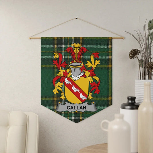 Elegant Custom Callan Family Crest Tartan Wall Hanging product type