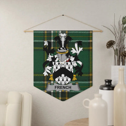 Regal French Family Crest Tartan Wall Hanging product type