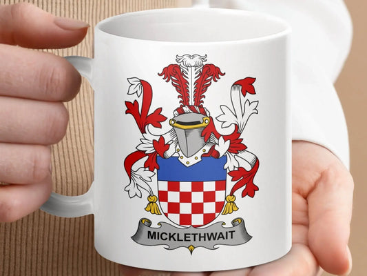 Micklethwait Surname Irish Family Crest Mug - Celtic Ancestry Gifts