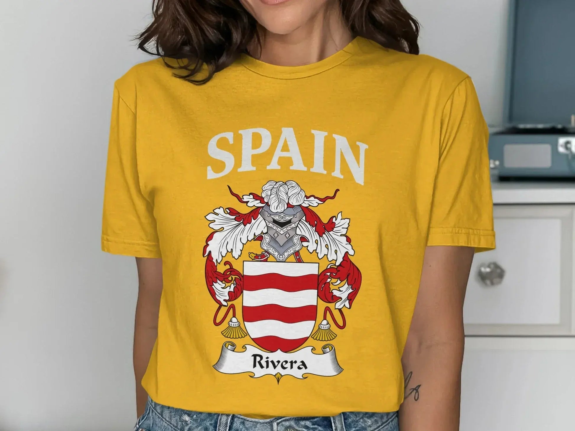 Spain Rivera Family Crest Graphic Tee product