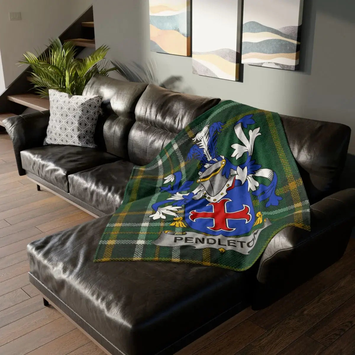 Cozy Pendleton Heraldic Emblem Fleece Blanket product