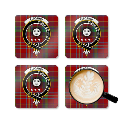 Pitcairn Pleiva Refugee Tartan Square Coaster product type