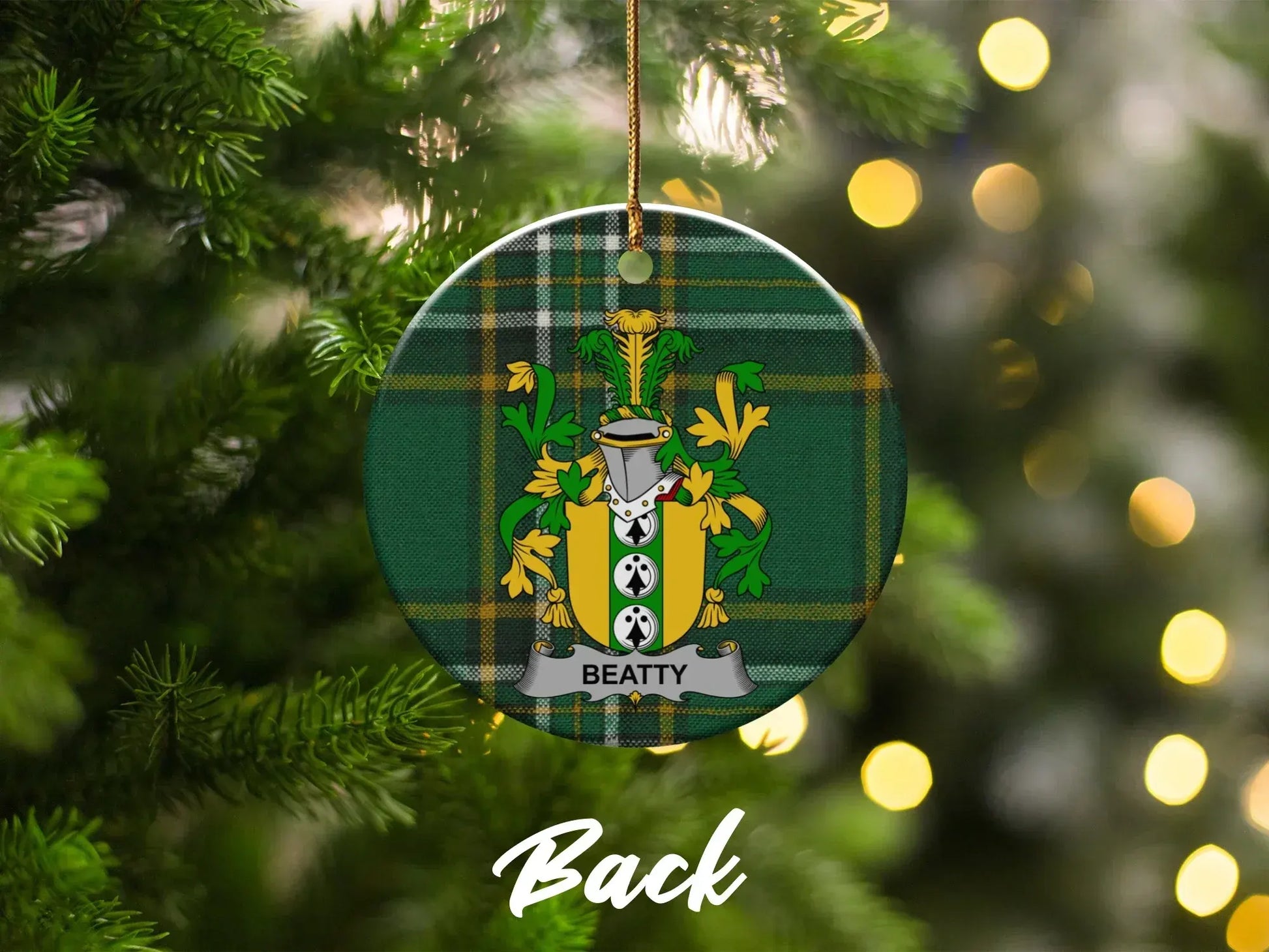 Custom Family Crest Christmas Ornament product