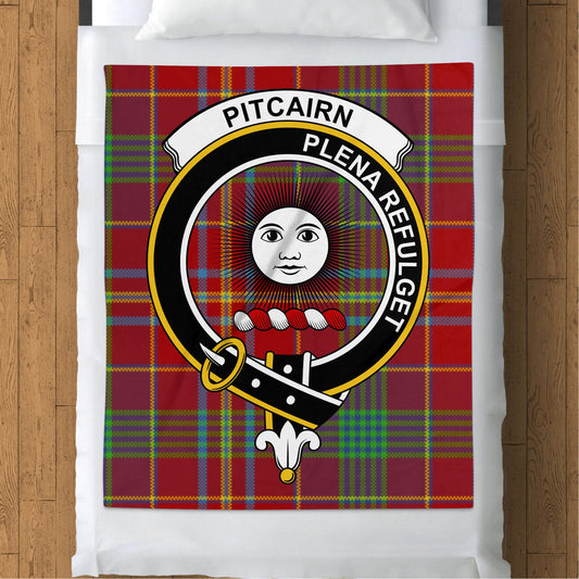 Scottish Clan Pitcairn Tartan Throw Blanket - Living Stone Gifts