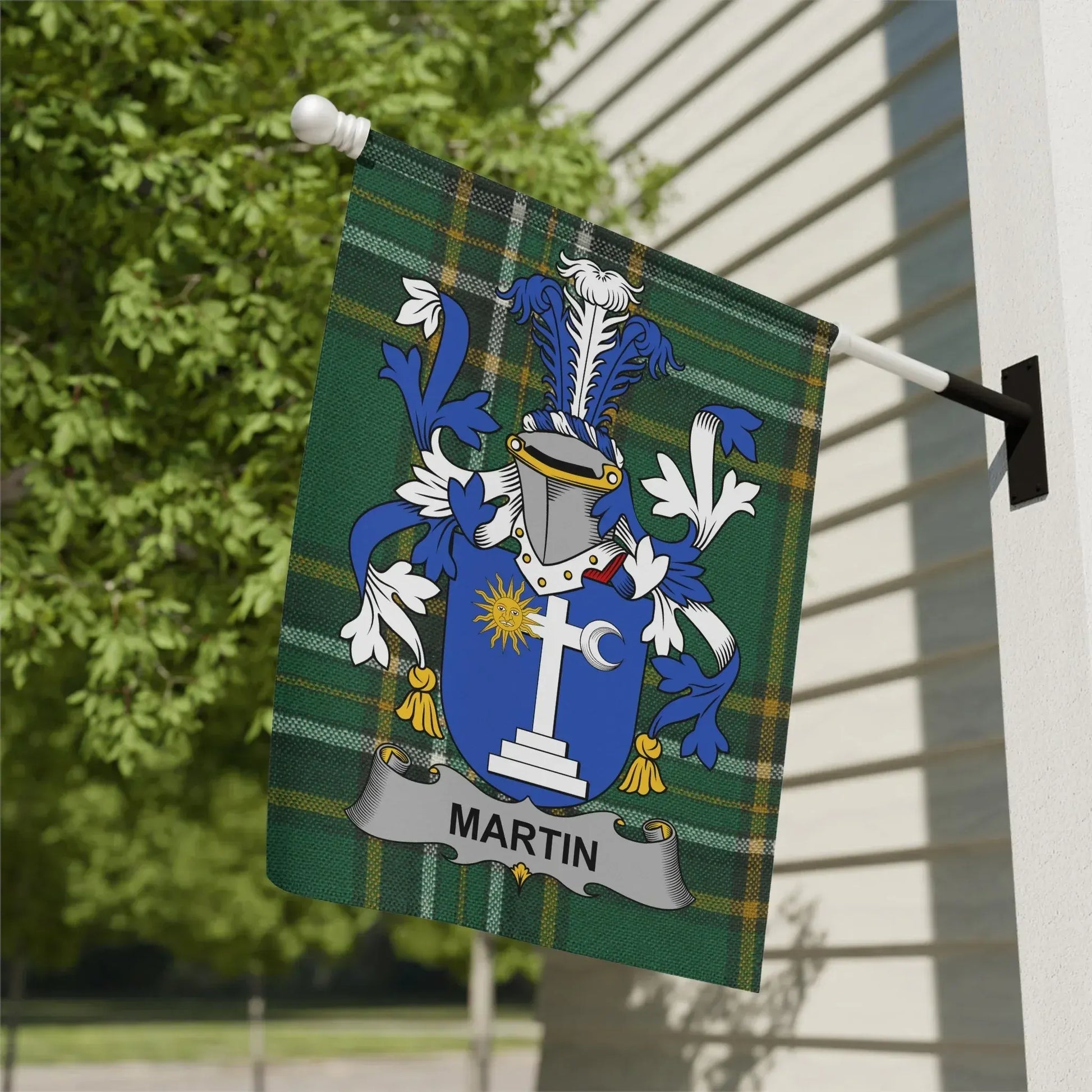 Custom Family Crest Flag with Martin Design product type
