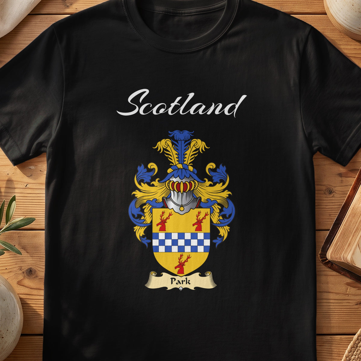 Park Scottish family shield T-shirt in Black