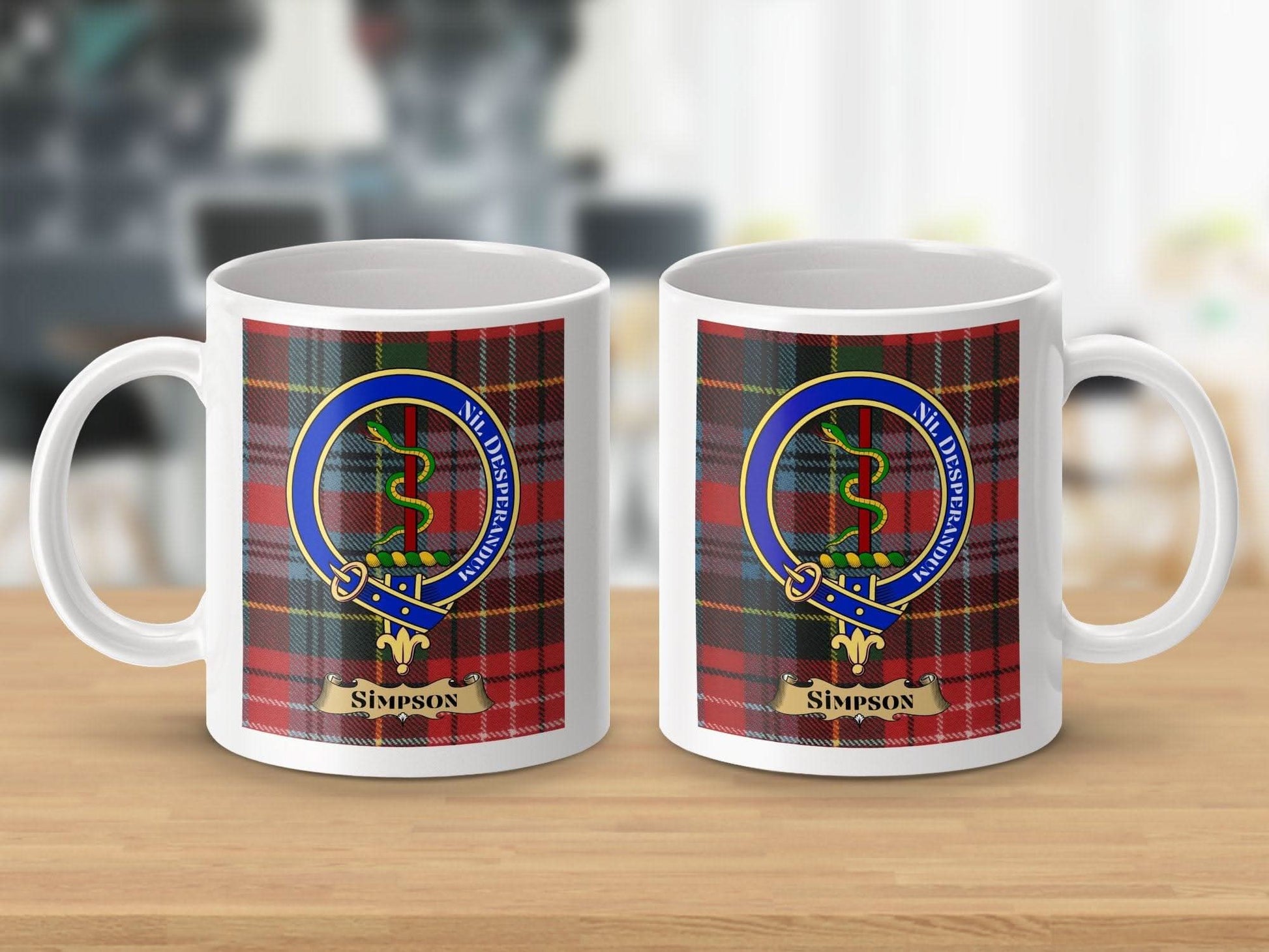 Personalized Simpson Clan Crest Tartan Mug product