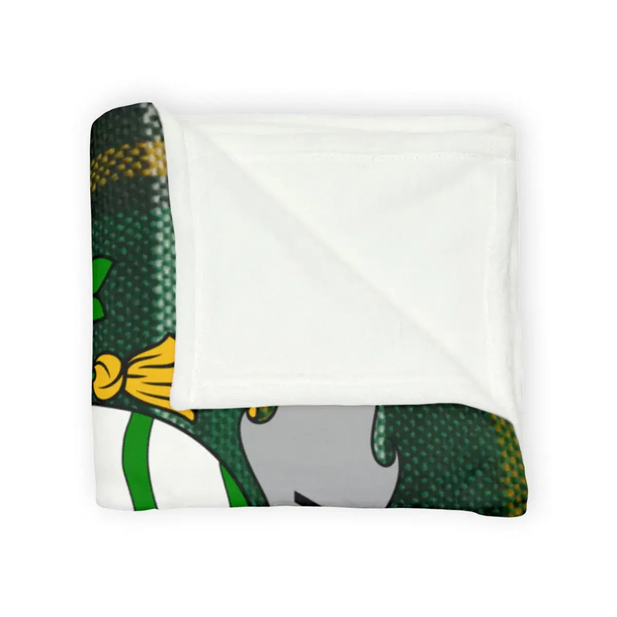Cozy Green and White Shamrock Design Blanket product