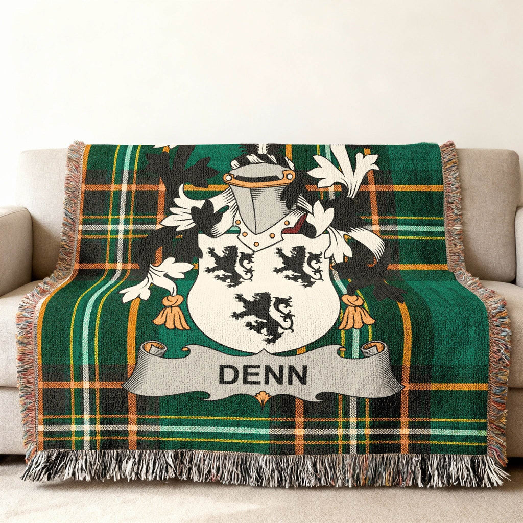 Denn Crest Green Plaid Throw product type