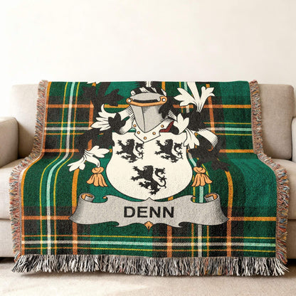 Denn Crest Green Plaid Throw product type