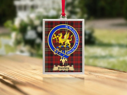 Red Plaid Family Crest Personalized Holiday Product