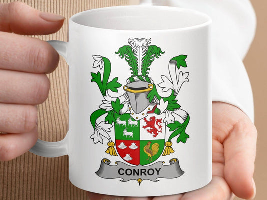 Conroy Surname Irish Family Crest Mug - Celtic Ancestry Gifts