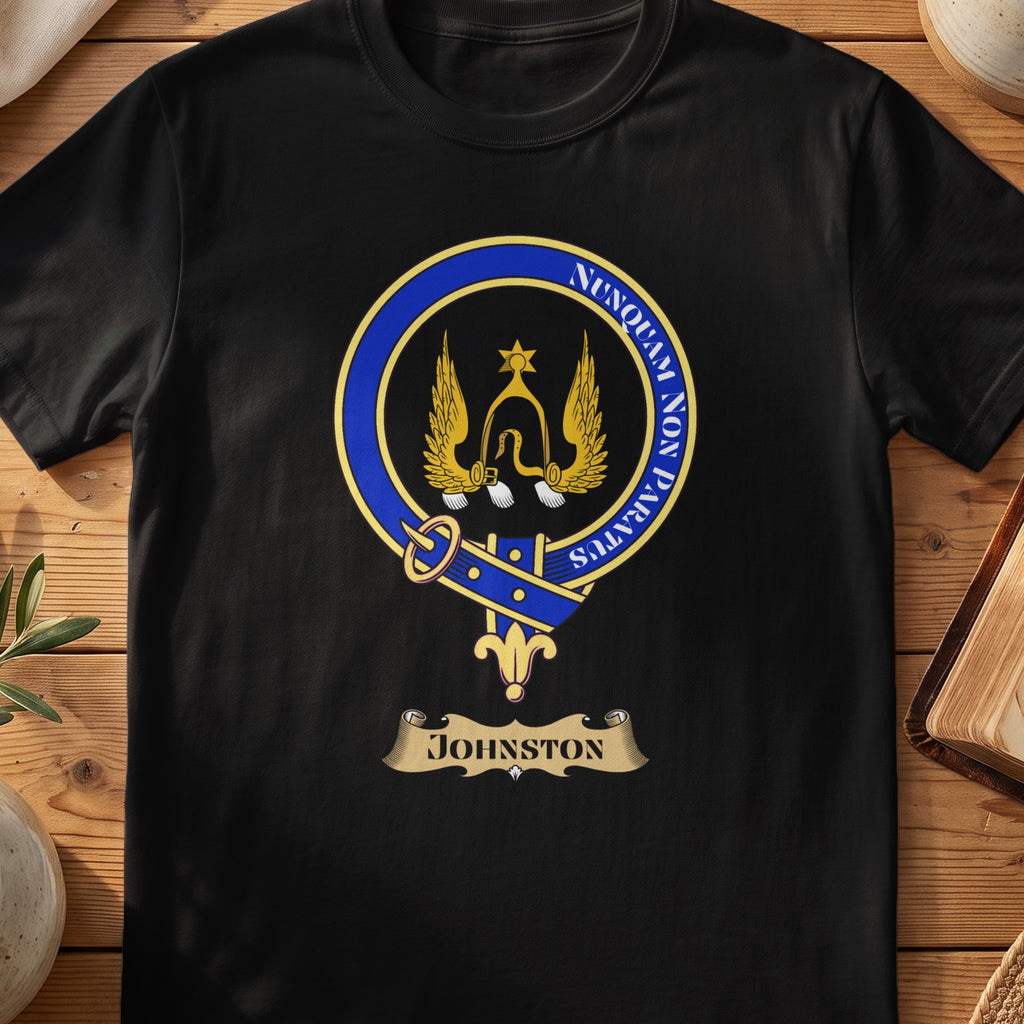 Johnston Scottish clan crest T-shirt in black