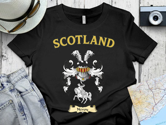 Scotland Nevoy Knight Family Crest T-Shirt product