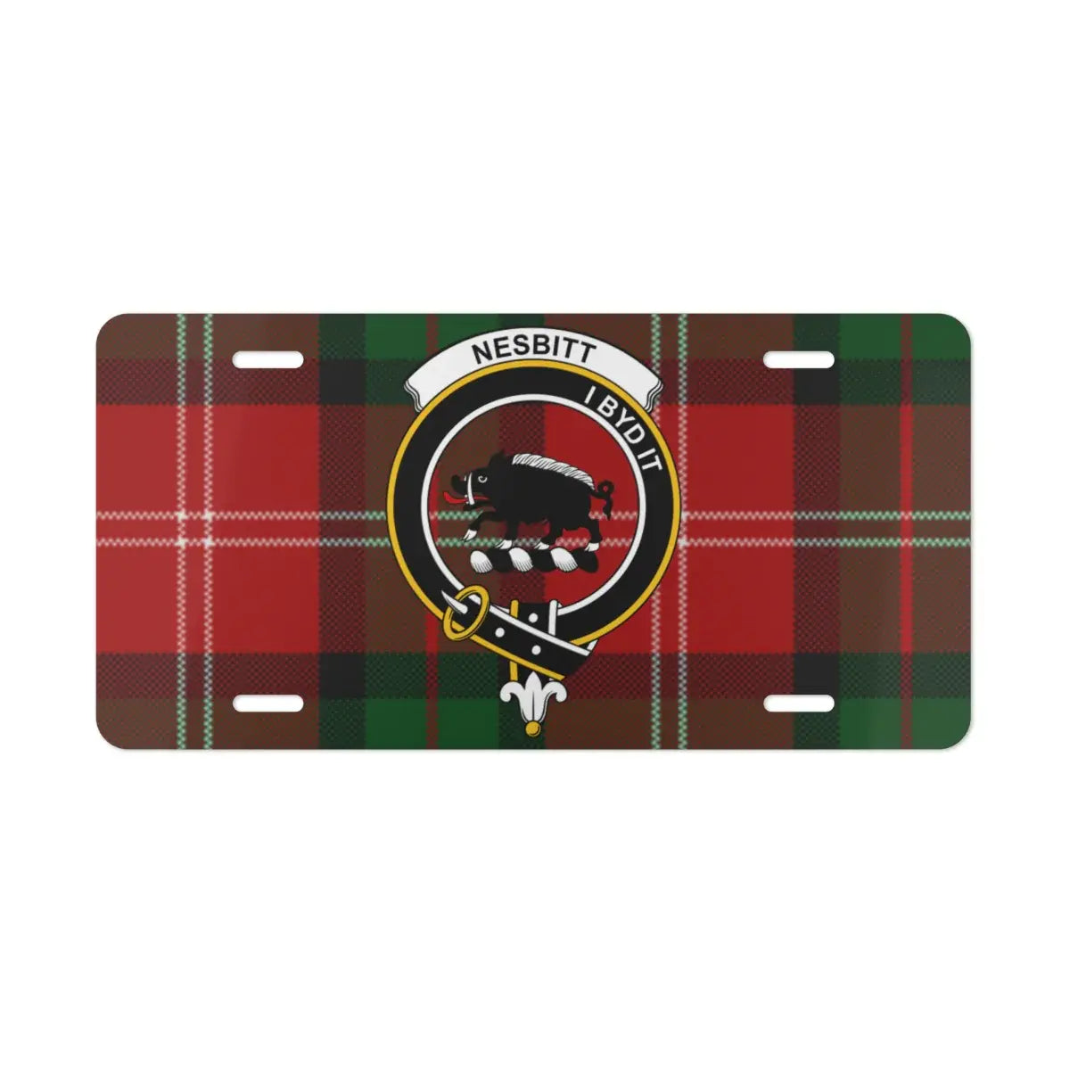 Nesbitt I Byd It Tartan License Plate product