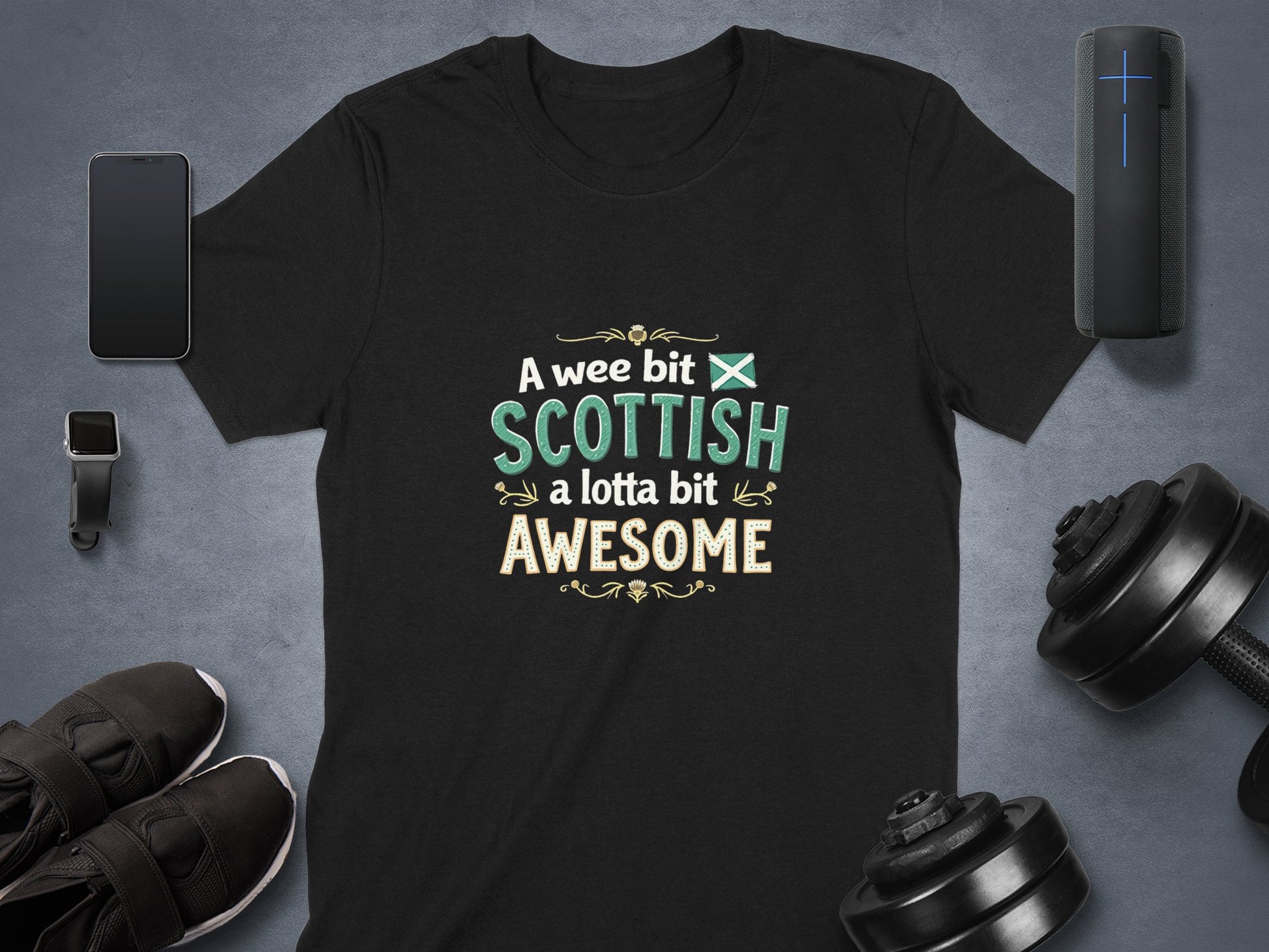 Scottish And Awesome Design Funny Quote T-Shirt - Living Stone Gifts