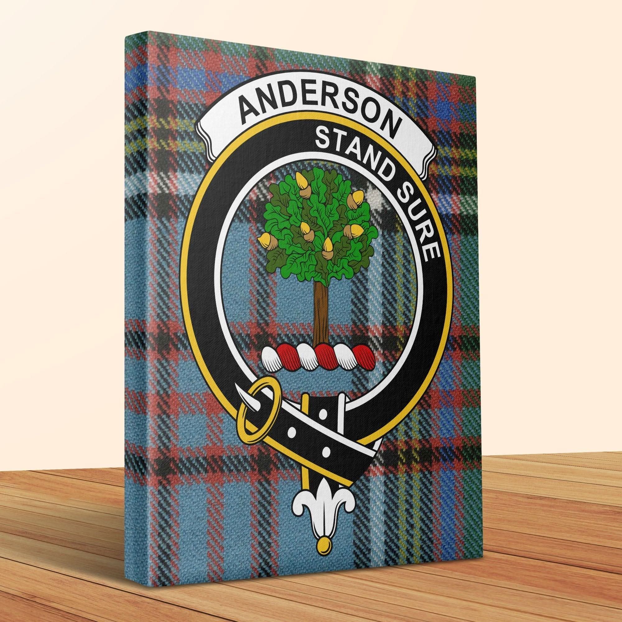Anderson Clan Tartan Crest Canvas - Celtic Ancestry Gifts
