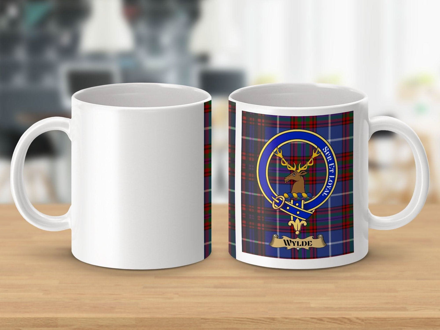 Stag Crest Tartan Personalized Mug Product
