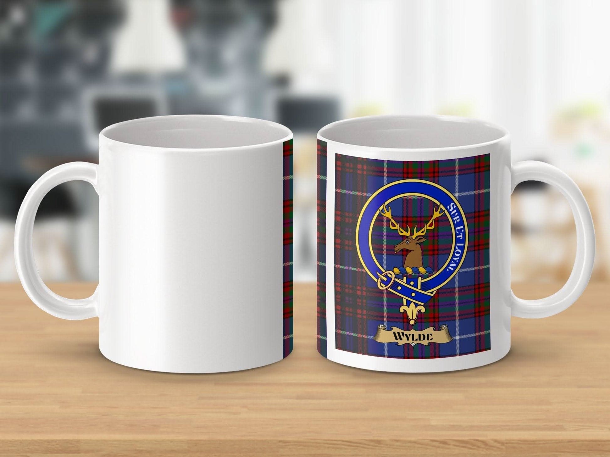 Stag Crest Tartan Personalized Mug Product