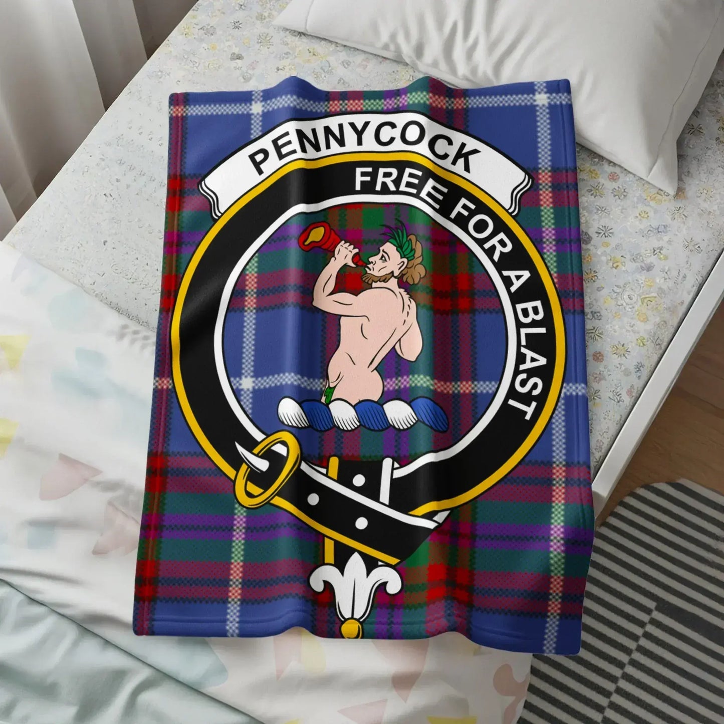 Fun Scottish Tartan Novelty Blanket Product