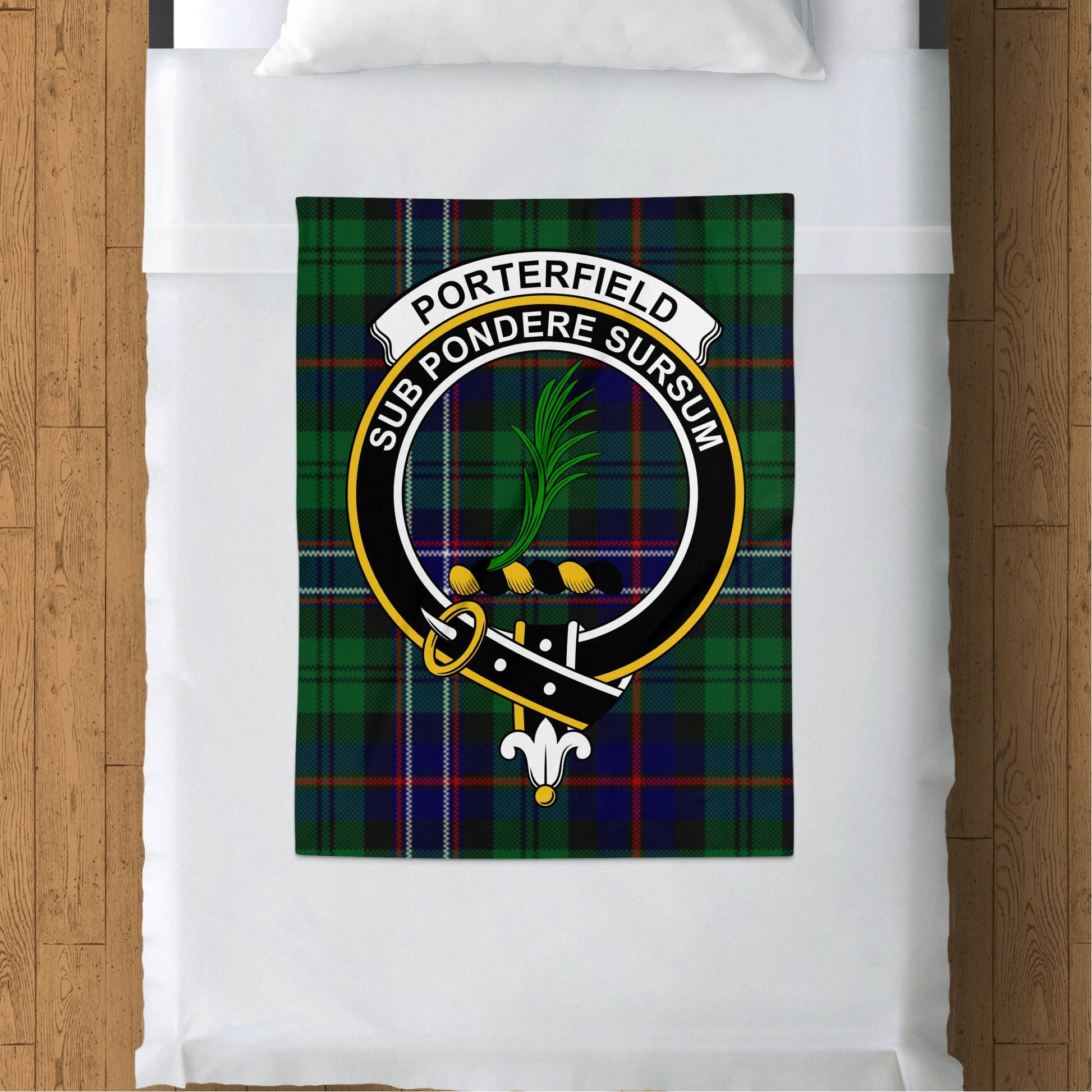 Scottish Clan Porterfield Tartan Throw Blanket - Living Stone Gifts