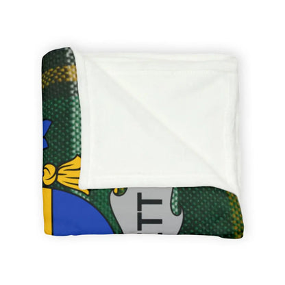 Vibrant Green and Blue Graphic Design Blanket product